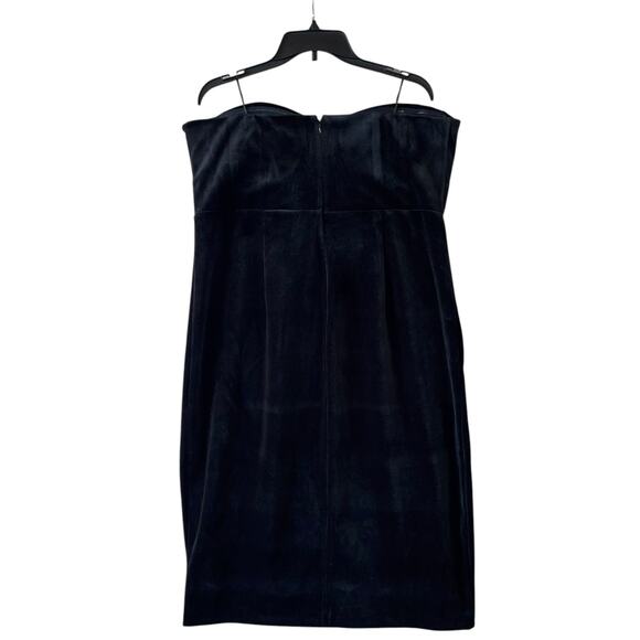 Express Sheath Dress Pencil Velvet Strapless Underwire Ruched - Picture 5 of 11